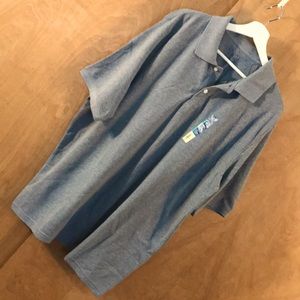 Faded Glory XLT (46-48) Big & Tall Light Grey 2-Button Short-Sleeve Polo Shirt